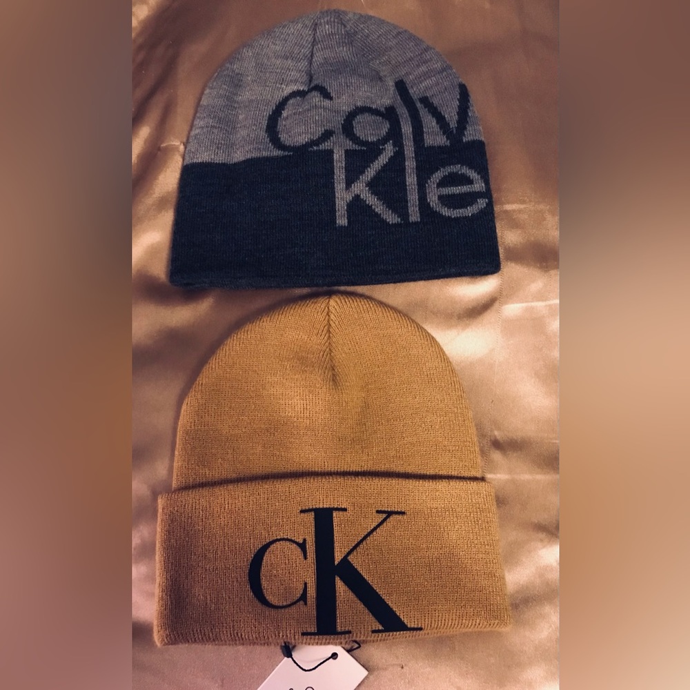2 New Calvin Klein Beanies